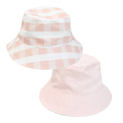 EMERSON & FRIENDS - Pink Gingham Reversible Bucket Hat