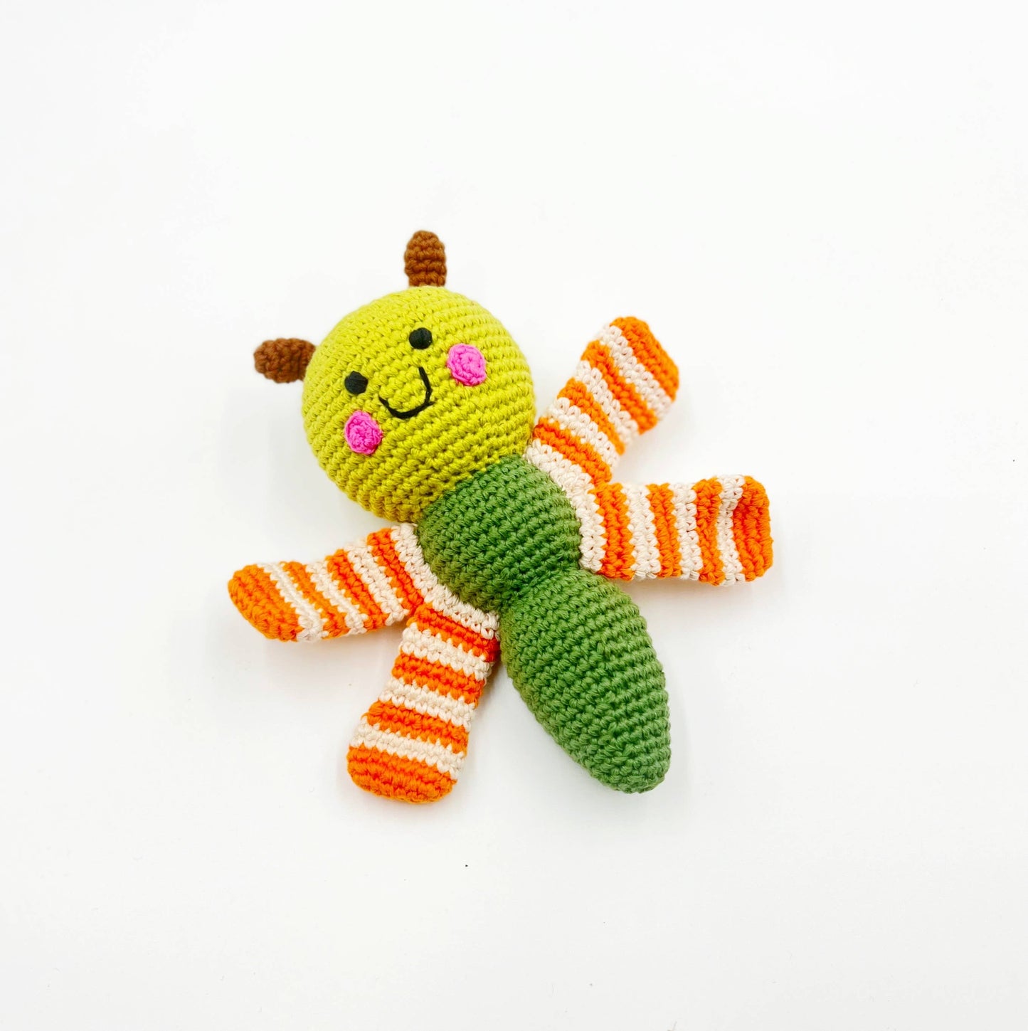 Handcrafted Dragonfly Baby Rattles - Organic Cotton Crochet