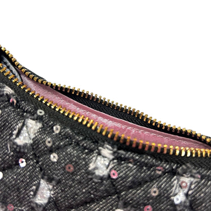 DOE A DEAR -  Denim Crescent Purse - Dark Blue
