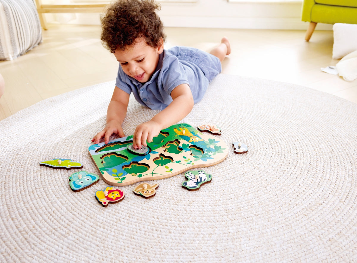 HAPE - Wild Animals Peg  Puzzle