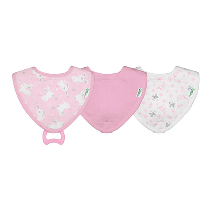 Muslin Stay-dry Teether Bibs 3 pk