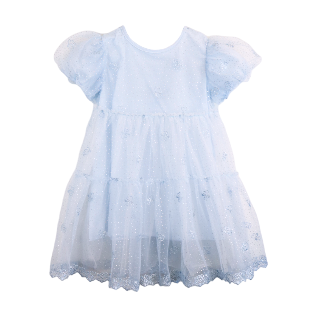 DOE A DEAR -  Floral Embroidery Mesh Dress