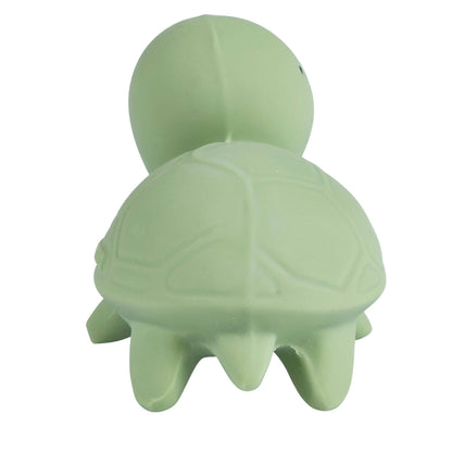 Turtle Natural Organic Rubber Teether, Rattle & Bath Toy