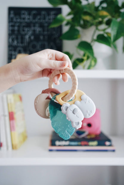 Tropical Itzy Keys Texture Ring with Teether + Rattle