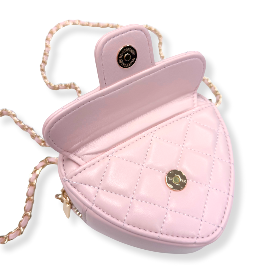 DOE A DEAR -  Quilted Leather Heart Purse