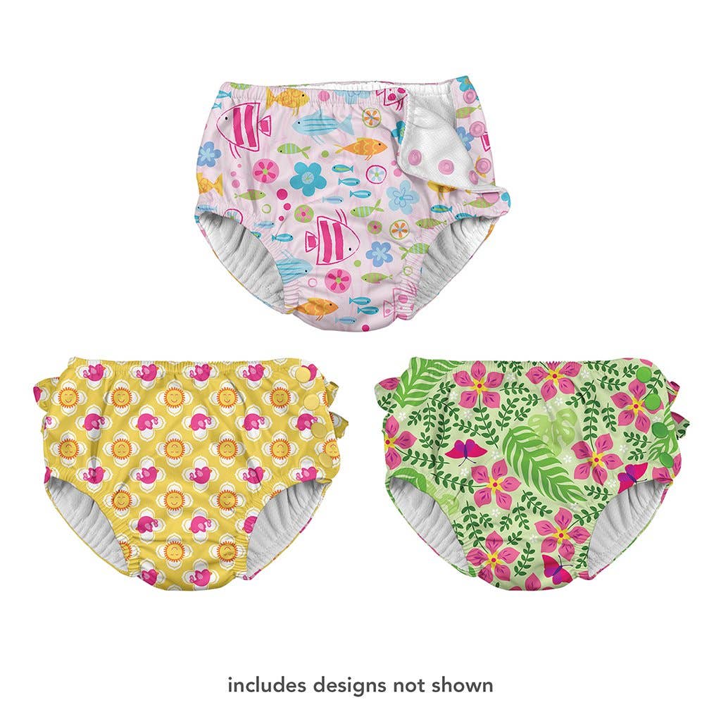 Assorted Girl Print Snap Reusable Swim Diaper (Multiples of