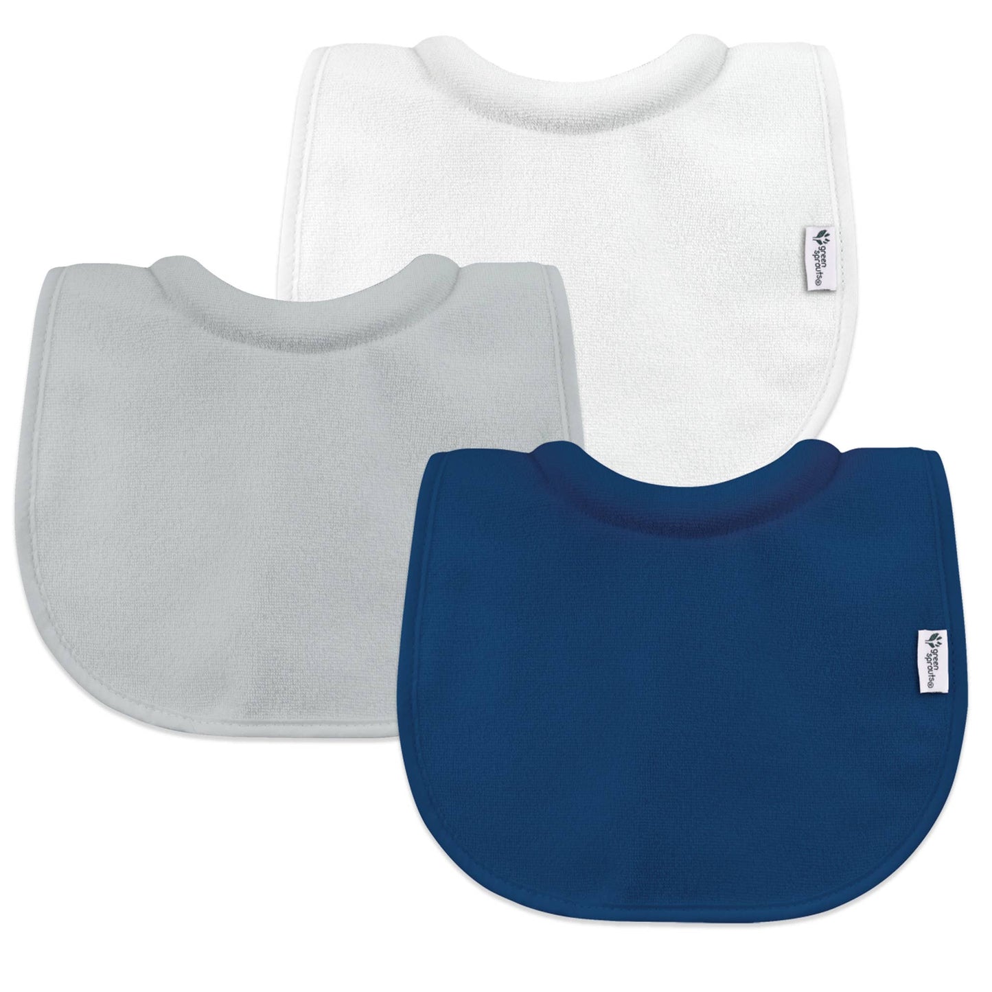 GREEN SPROUTS - Stay-dry Milk-Catcher Bibs - 3 pack