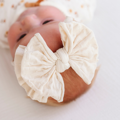 Baby Bling® Waffle FAB® textured soft nylon bow headband