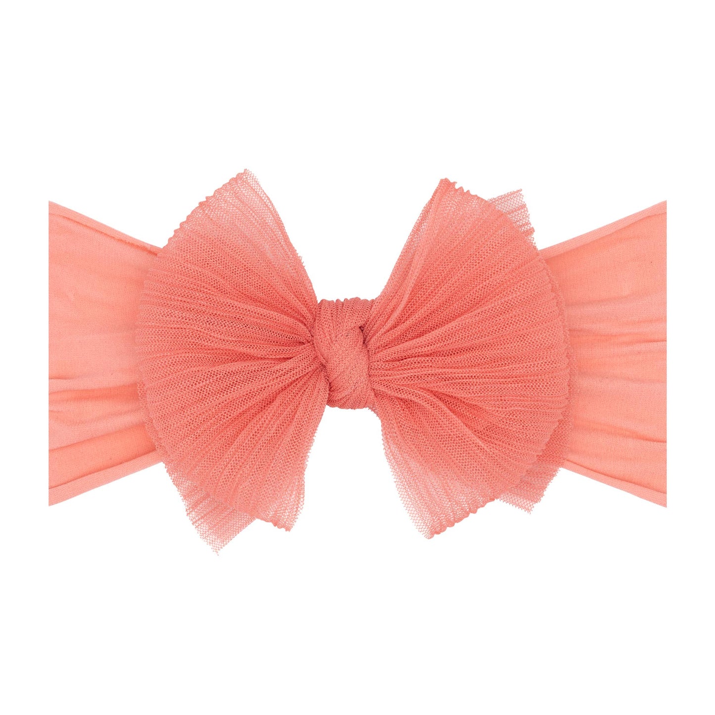 Baby Bling® Tulle FAB® soft nylon headband with tulle bow