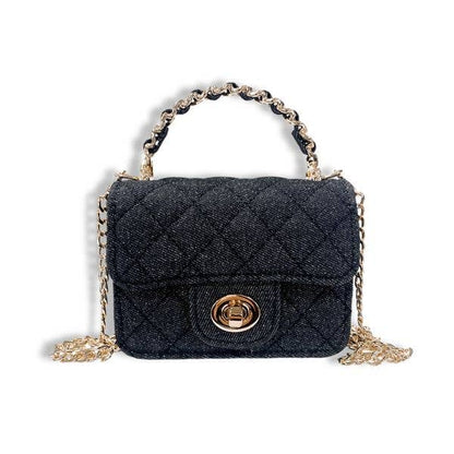 DOE A DEAR -  Sparkly Denim Quilted Purse