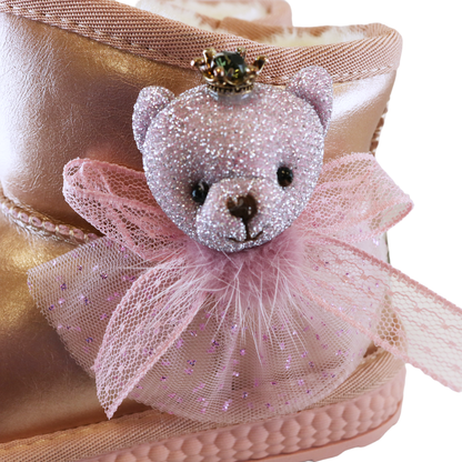 DOE A DEAR - Pink Handcrafted Princess Bear Boot