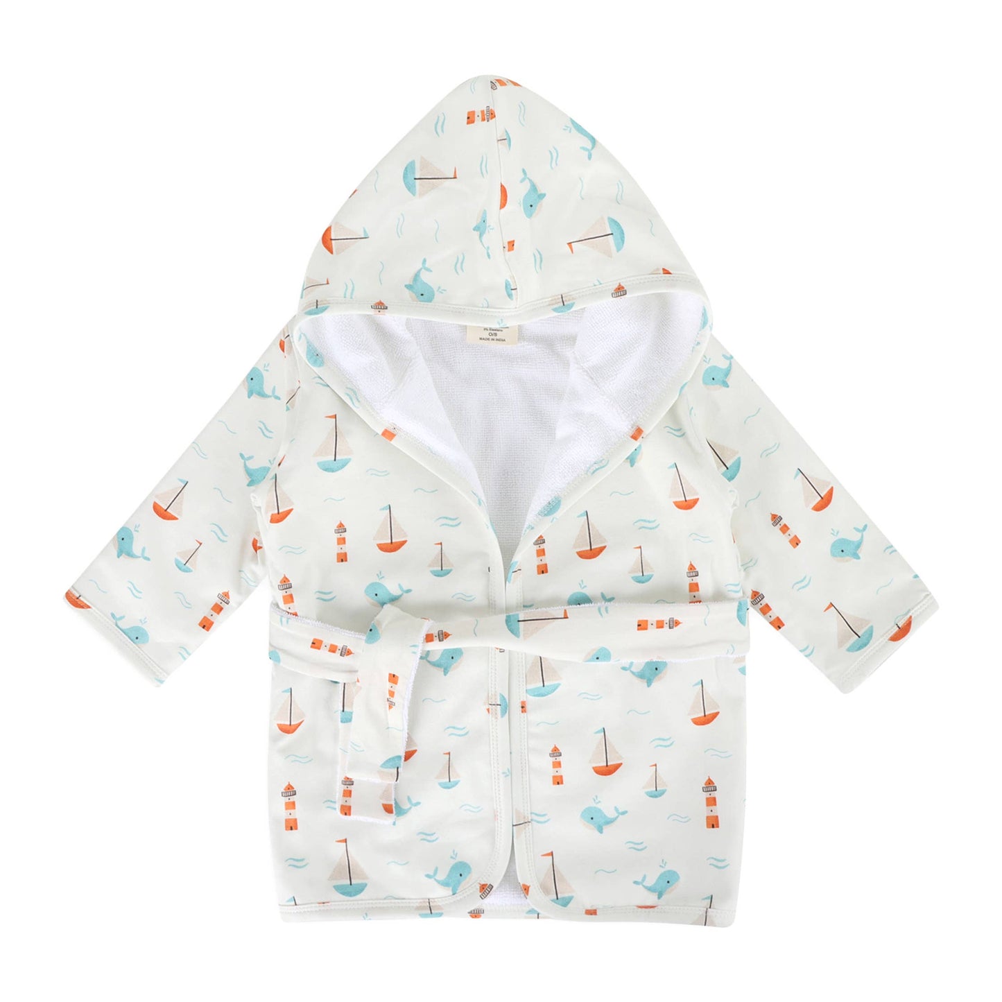 VIVERANO - Sailboat Baby Bathrobe (Organic)