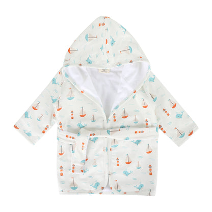 VIVERANO - Sailboat Baby Bathrobe (Organic)