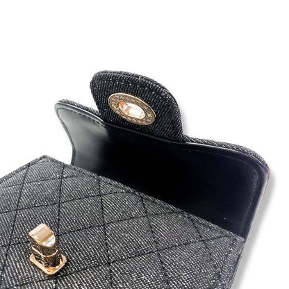DOE A DEAR -  Sparkly Denim Quilted Purse