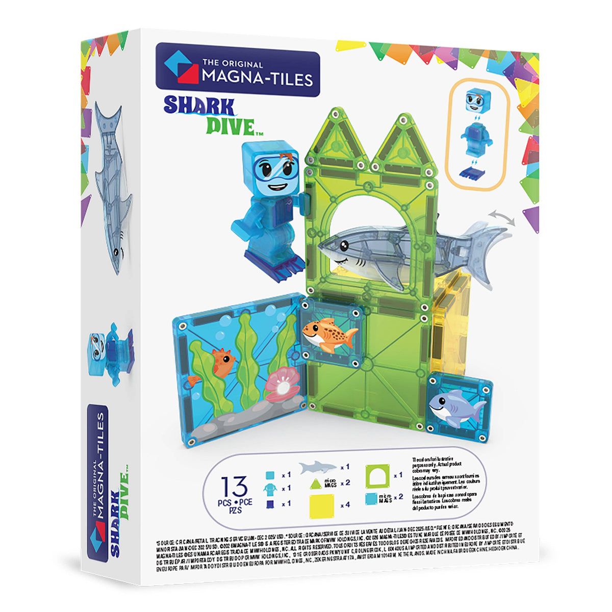 MAGNA-TILES - Shark Dive 13 Piece Set