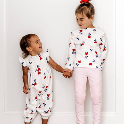 SAMMY + NAT - Rachel Romper in Heart Garden