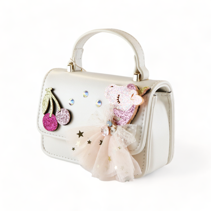 DOE A DEAR - Unicorn & Cherry Applique Purse