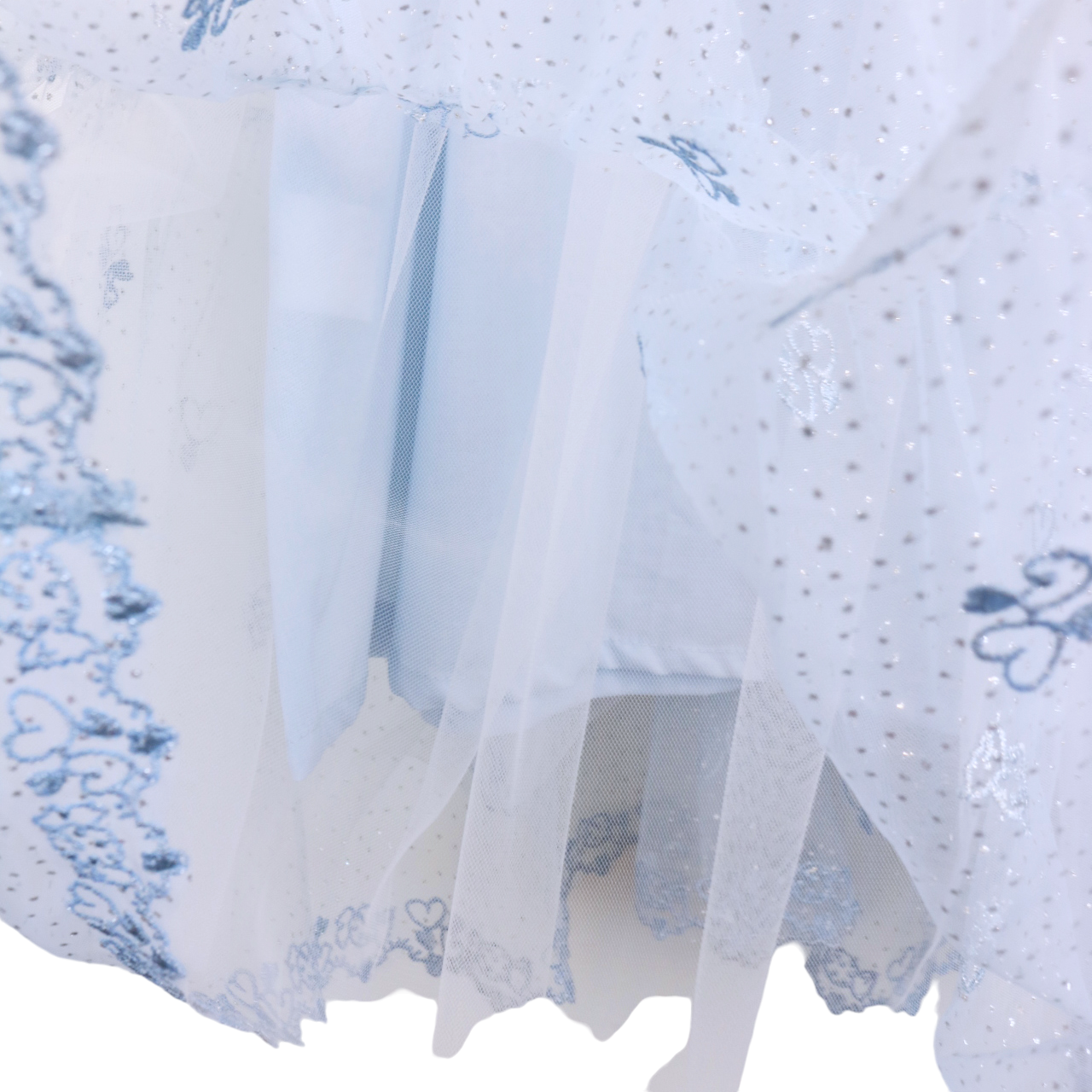 DOE A DEAR -  Floral Embroidery Mesh Dress