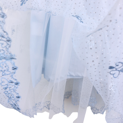 DOE A DEAR -  Floral Embroidery Mesh Dress