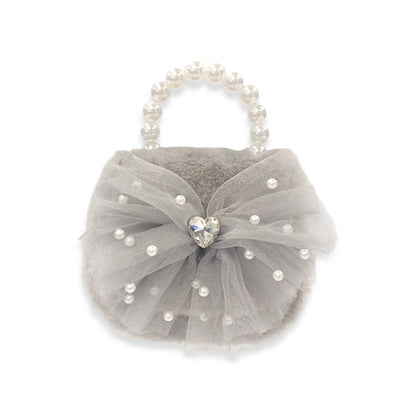 DOE A DEAR -  Mesh Bow Furry Purse