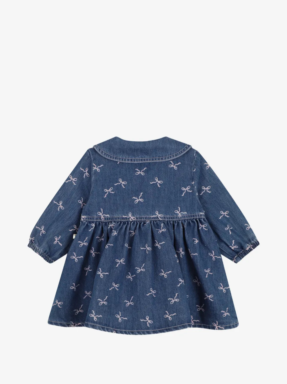 BILLIEBLUSH - Infant Denim Bow Print LS Dress