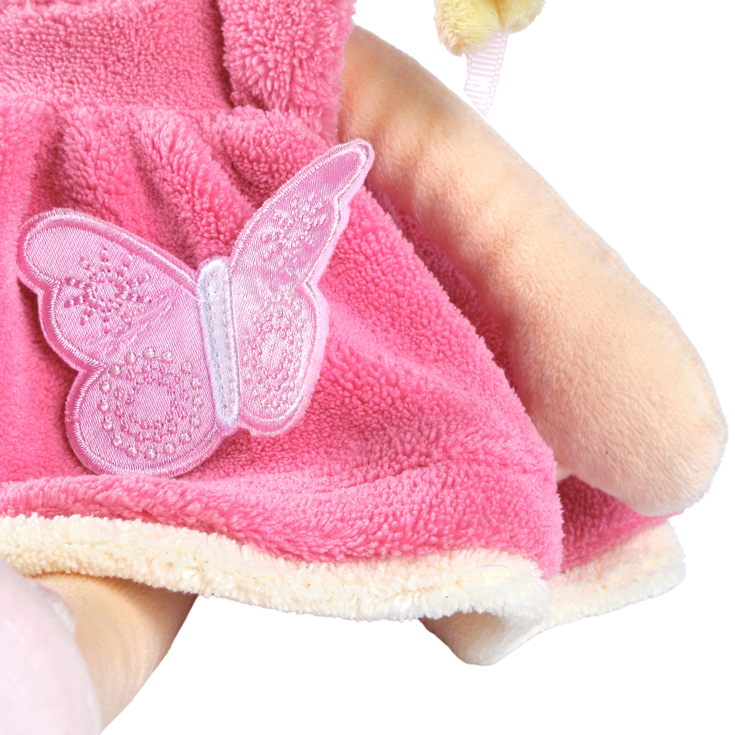 Ria Blonde Hair with Pink and White Dress