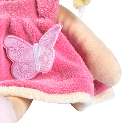 Ria Blonde Hair with Pink and White Dress