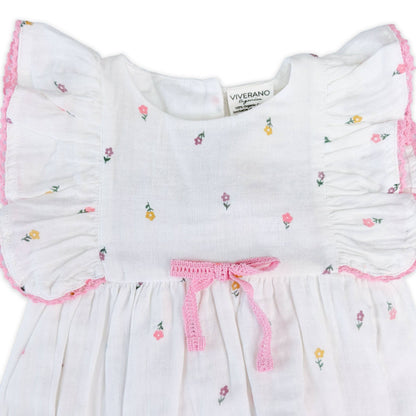 Margot Flower Baby Romper + Headband (Organic)