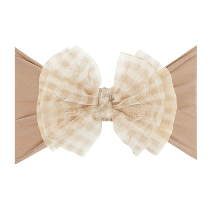Baby Bling® Tulle FAB® soft nylon headband with tulle bow