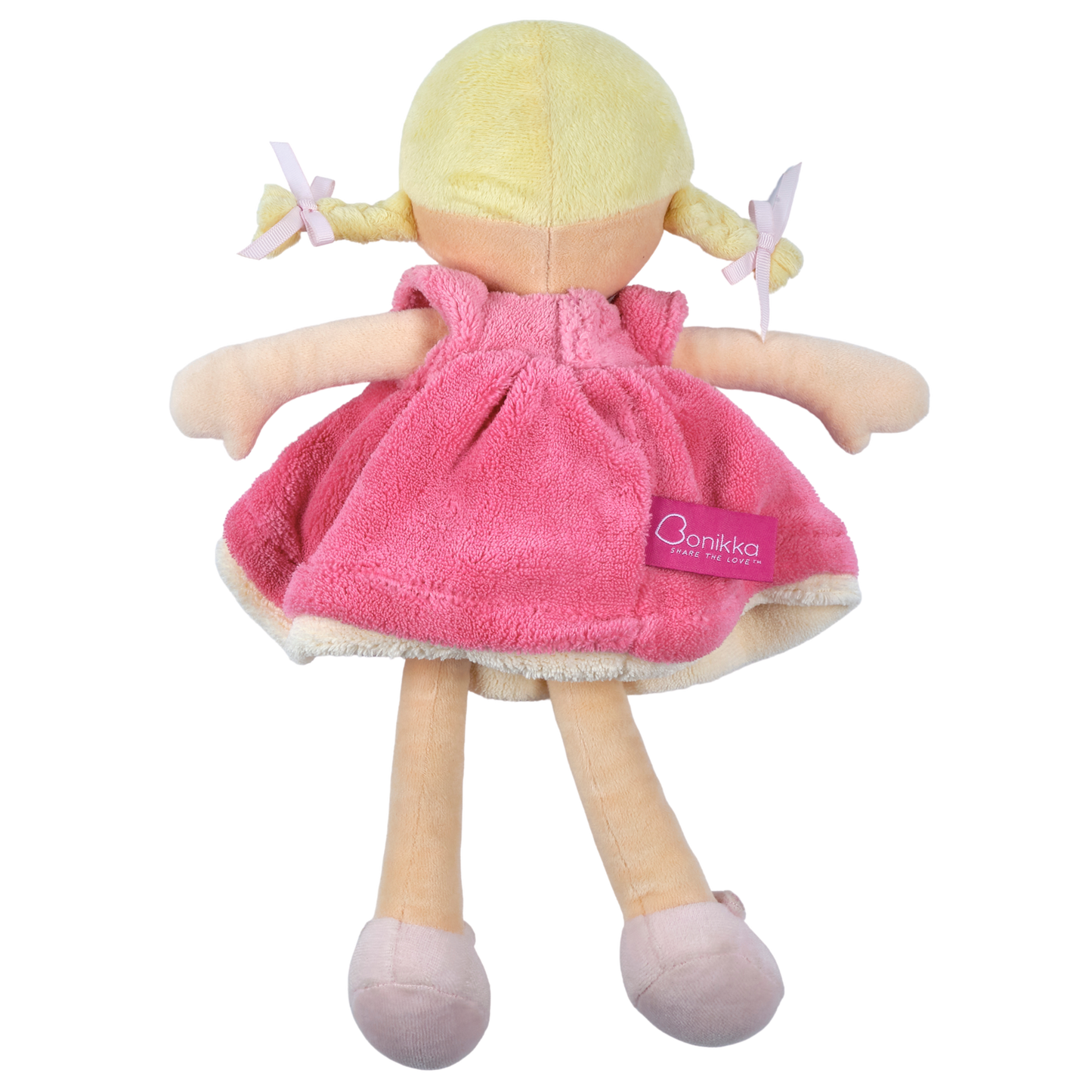 Ria Blonde Hair with Pink and White Dress