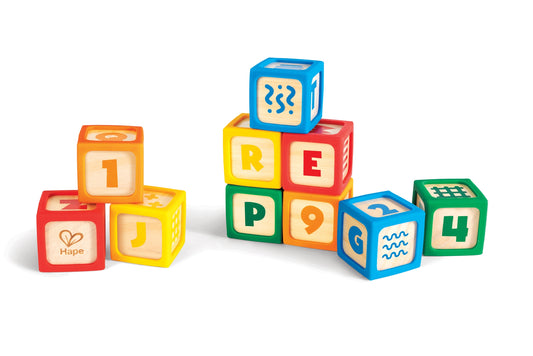 HAPE TOYS - Grip-N-Stack Silicone & Wood Blocks
