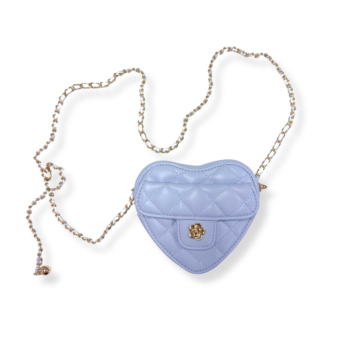 DOE A DEAR -  Quilted Leather Heart Purse