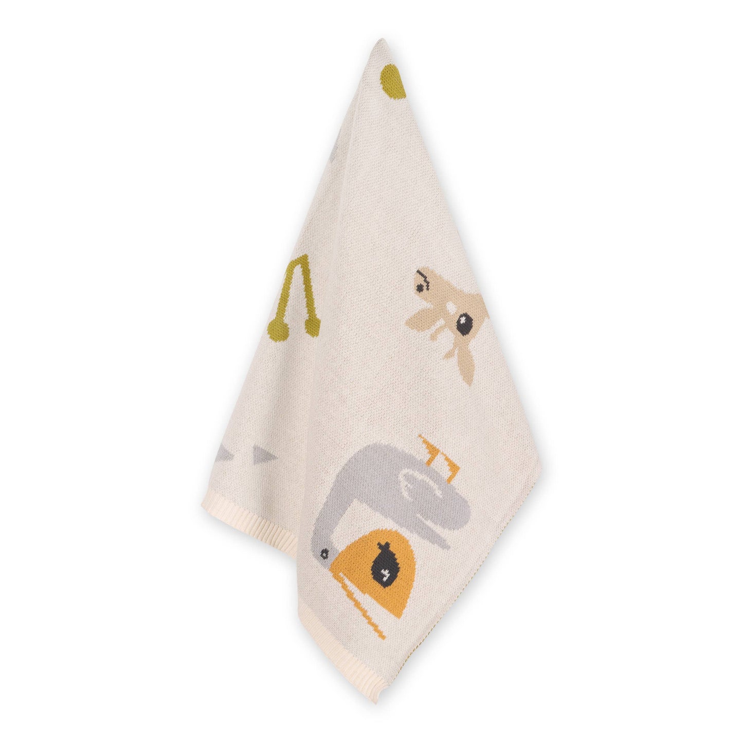 Jungle Friends - Jacquard Sweater Knit Baby Blankets