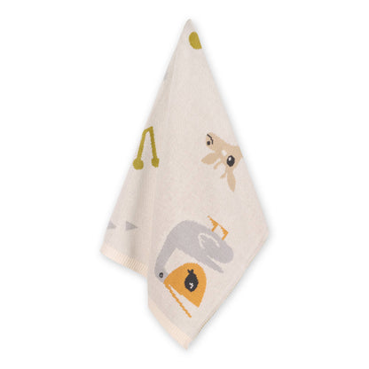 Jungle Friends - Jacquard Sweater Knit Baby Blankets
