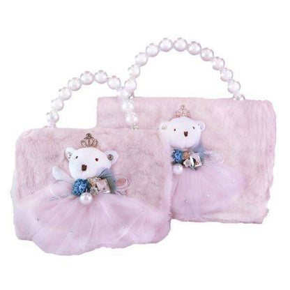 DOE A DEAR - Princess Bear Furry Jumbo Purse