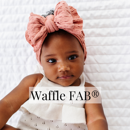 Baby Bling® Waffle FAB® textured soft nylon bow headband