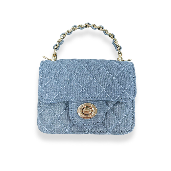 DOE A DEAR -  Sparkly Denim Quilted Purse