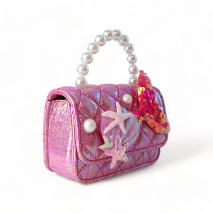 DOE A DEAR -  Mermaid Shiny Quilted Purse