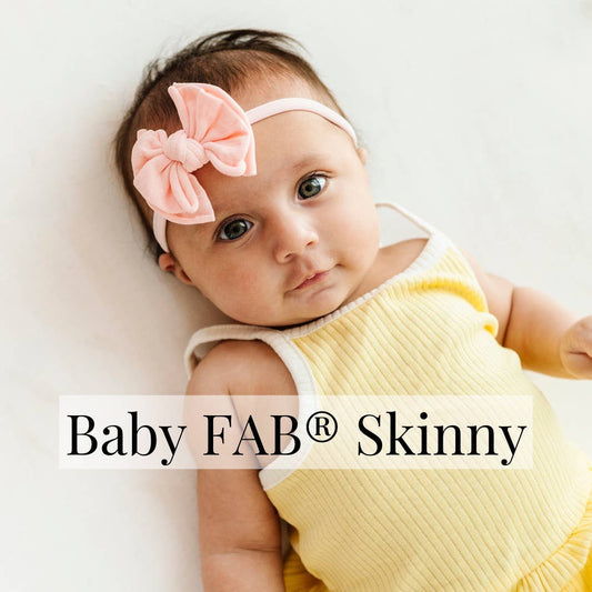Baby Bling® Baby FAB® Skinny soft nylon bow headband
