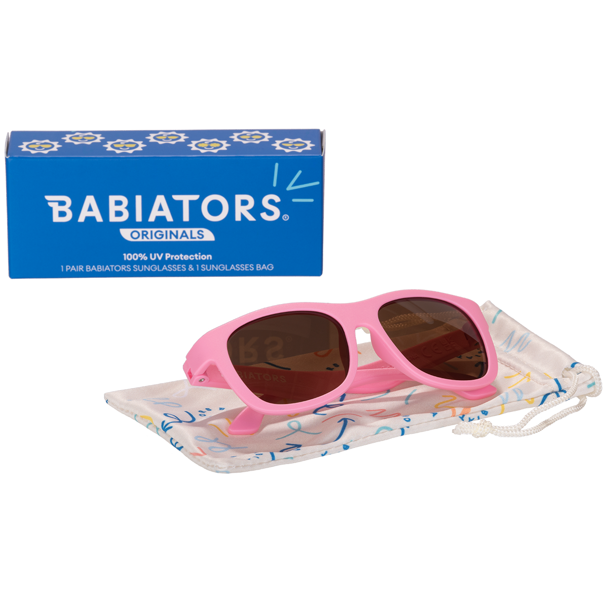 BABIATORS - Candy Pink Navigator Sunglasses with Amber Lenses