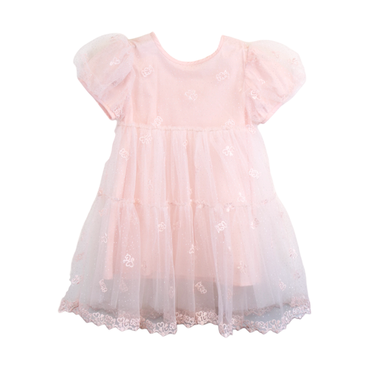 DOE A DEAR -  Floral Embroidery Mesh Dress