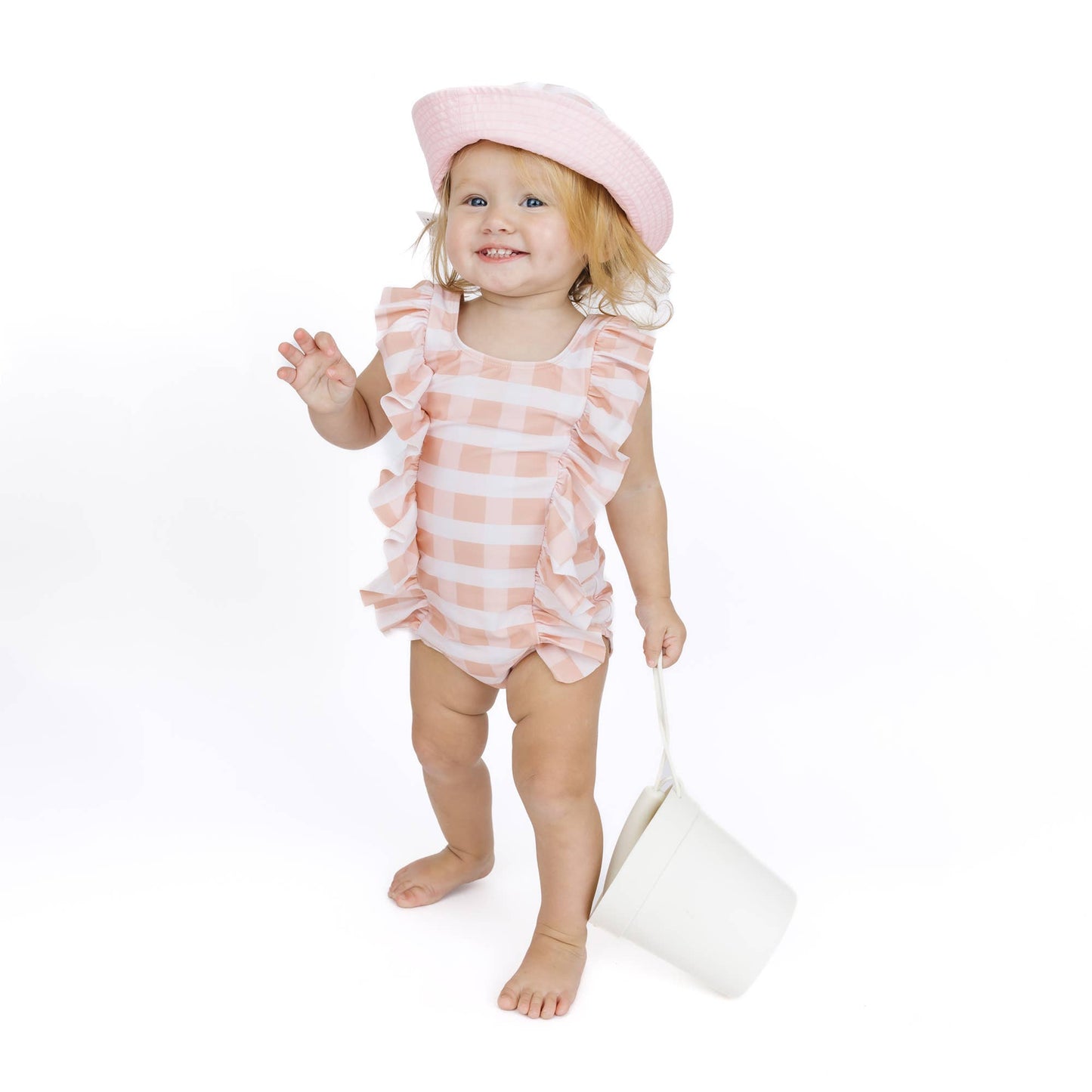 EMERSON & FRIENDS - Pink Gingham Reversible Bucket Hat