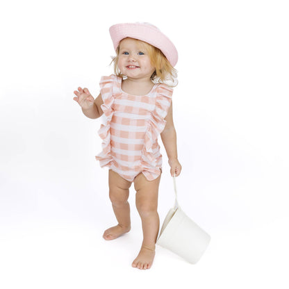 EMERSON & FRIENDS - Pink Gingham Reversible Bucket Hat