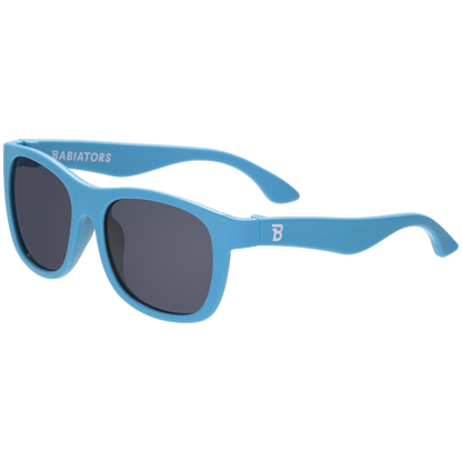 Sky Blue Kids Navigator Sunglasses on Peggable Hangtag