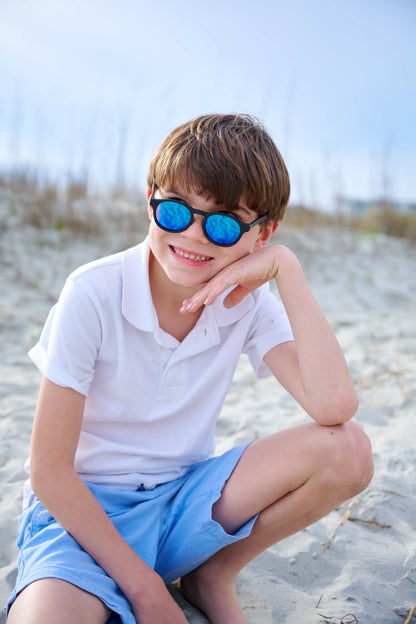 BABIATORS - Jet Black w/ Cobalt Blue Lens  Polarized Keyhole Sunglasses