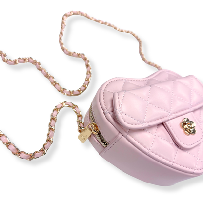 DOE A DEAR -  Quilted Leather Heart Purse