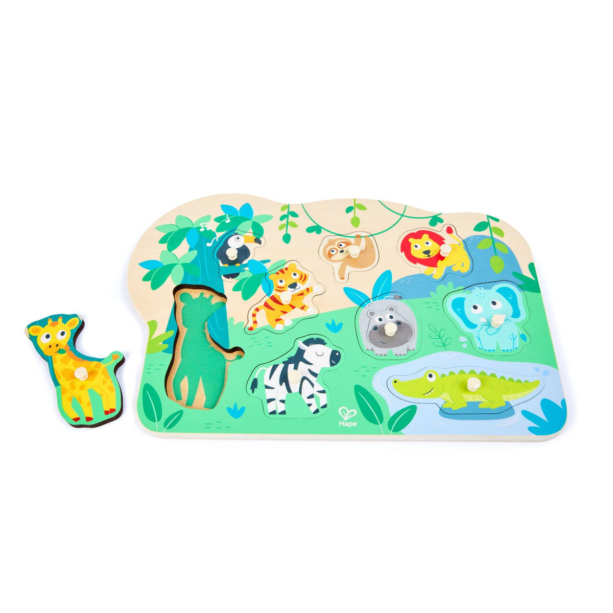 HAPE - Wild Animals Peg  Puzzle