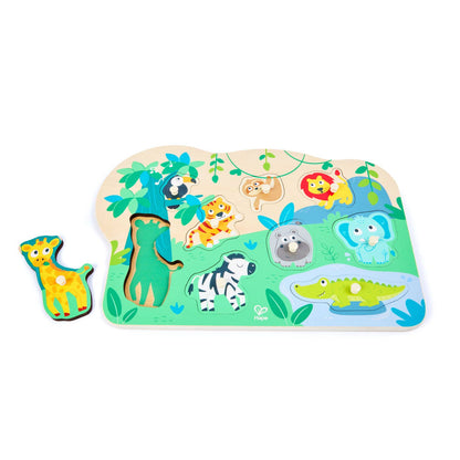 HAPE - Wild Animals Peg  Puzzle