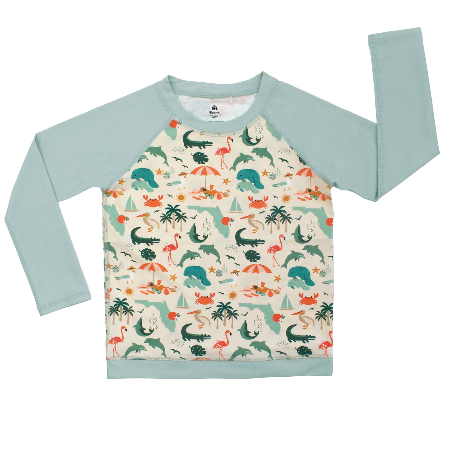 EMERSON & FRIENDS - Explore Florida Long Sleeve Baseball Rash Guard Shirt