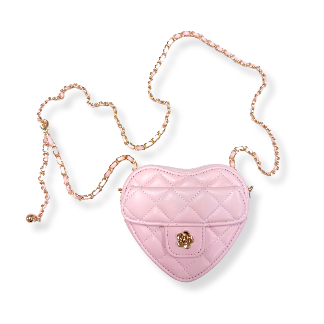 DOE A DEAR -  Quilted Leather Heart Purse
